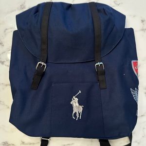 NWT Polo Ralph Lauren navy blue backpack